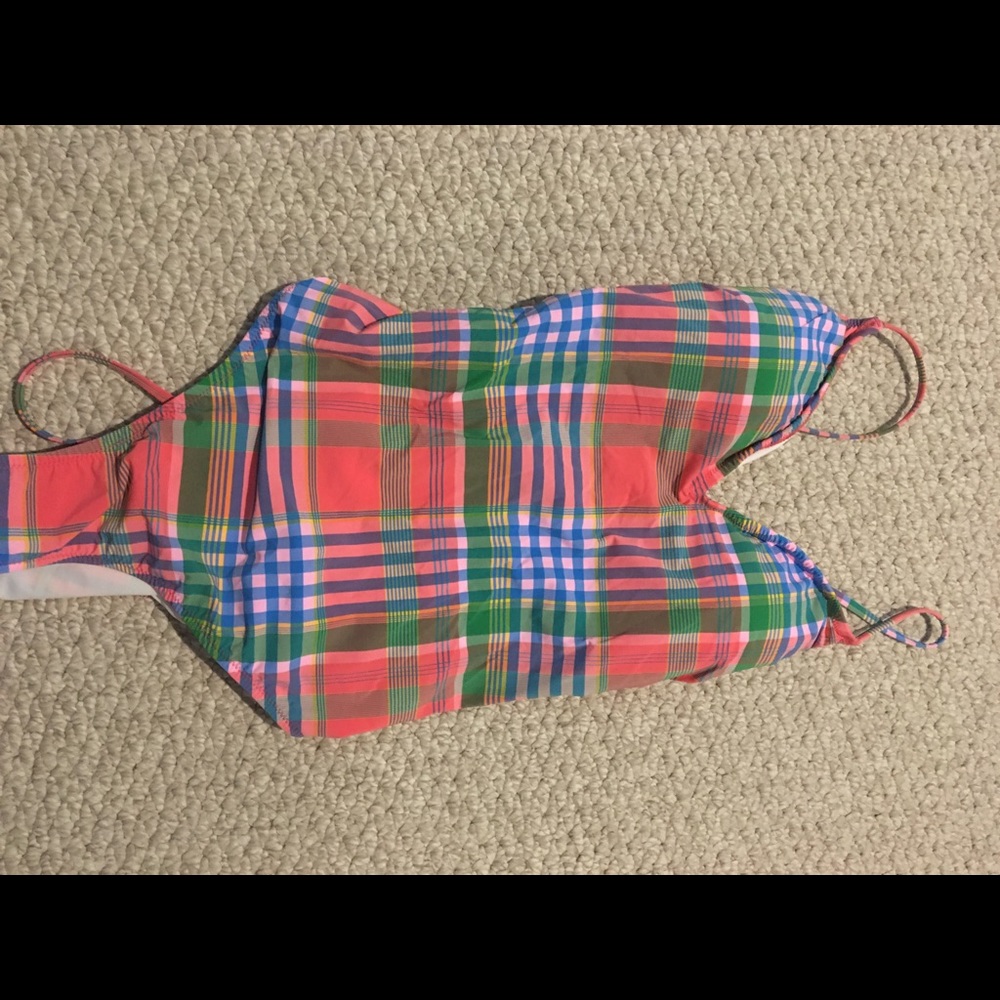 NWT J. Crew plaid bathing suit